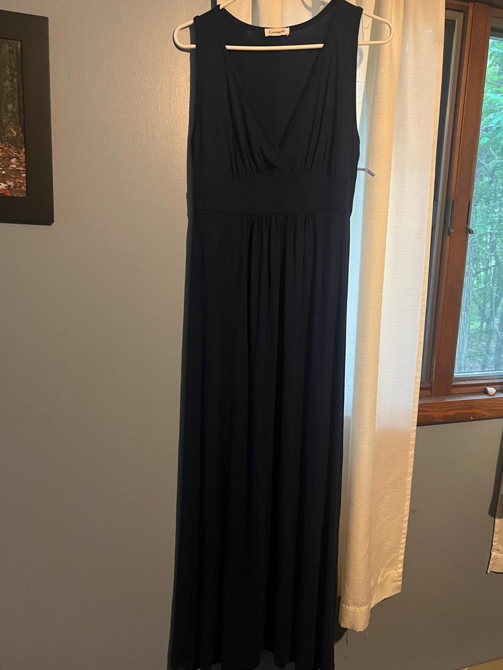 NWOT Loveappella Navy Sleeveless Maxi Dress